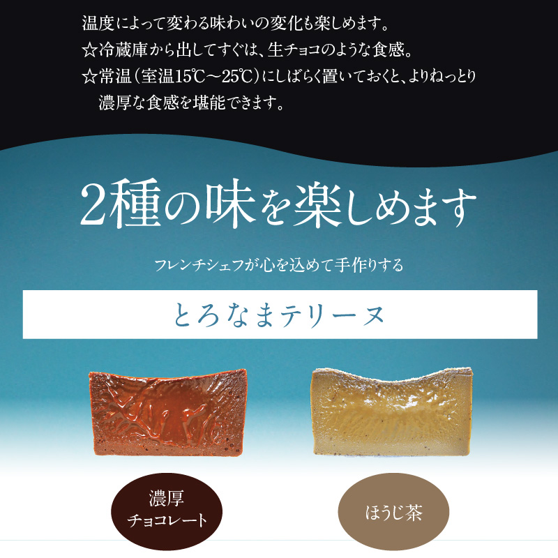 【テリーヌ専門店L】（約２００g）濃厚チョコレート・ほうじ茶2種のテリーヌセット【グルテンフリー・保存料不使用】 スイーツ H173-037