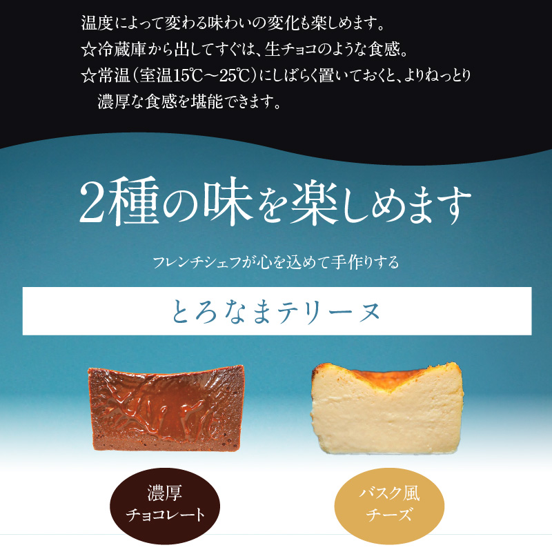 【テリーヌ専門店L】（約２００g）濃厚チョコレート・バスク風チーズ2種のテリーヌセット【グルテンフリー・保存料不使用】 スイーツ H173-038