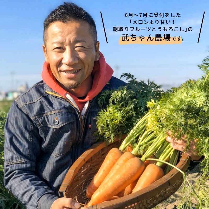 【食品ロス削減】（ 訳あり ）甘さと栄養で体も笑う武ちゃん農場の“ハッピーキャロット” 5kg　H095-022