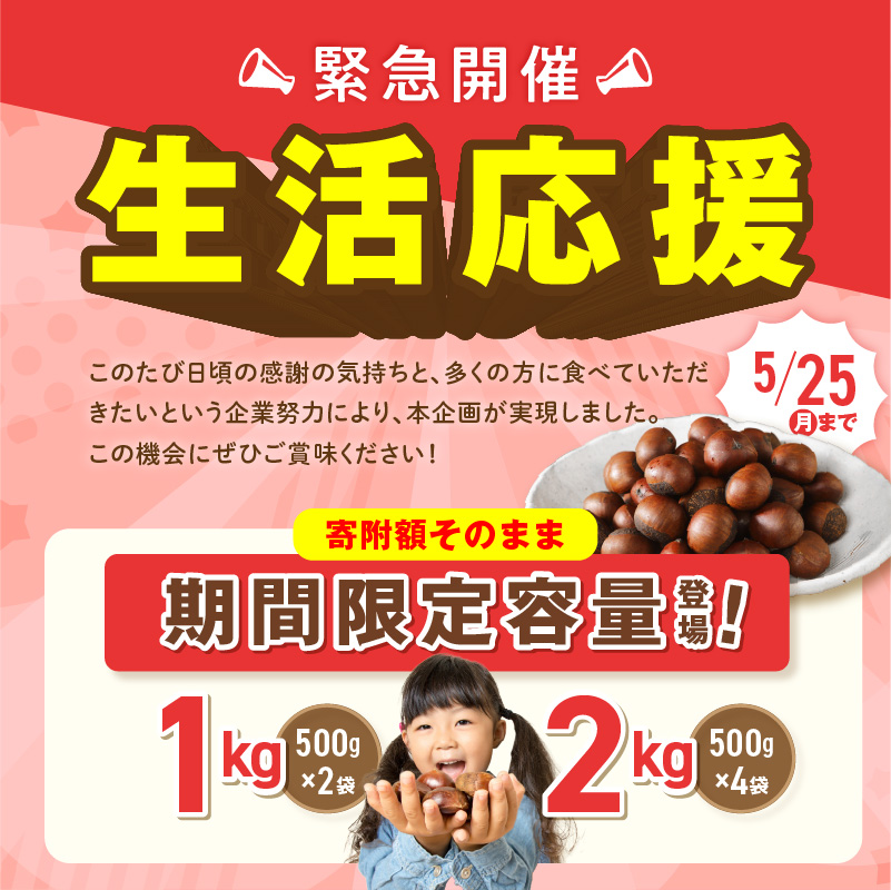 【特別容量 1.6kg⇒2kg】 （ 生活応援 ） この道50年の職人が焼く、やさしい甘みたっっっぷり！「天津甘栗」 2kg 焼きたて 栗 くり 栗爪 殻付き お菓子 おつまみ 人気 高リピート 小分け 栗ご飯 栗きんとん 甘露煮 選べる 発送月 感謝を込めて 碧南市 H045-107