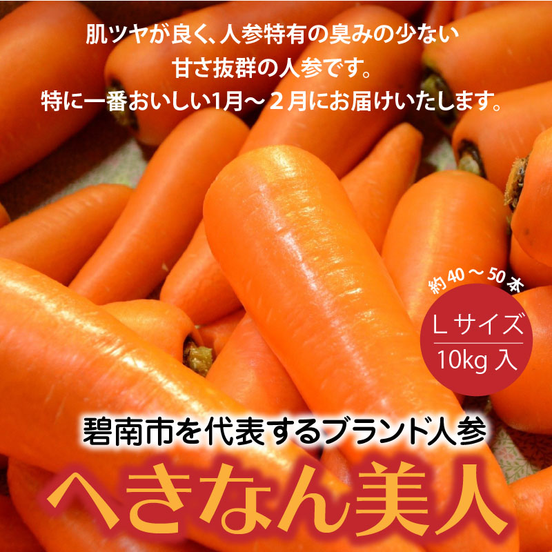 碧南市を代表するブランド人参「へきなん美人」 にんじん 10kg　H017-079