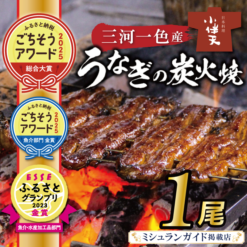 【ミシュランガイド掲載店】【ごちそうアワード2025 総合大賞】三河一色産うなぎの炭火焼 1尾 国産 冷蔵 簡単調理 職人 鰻 ウナギ たれ ギフト 贈り物 ご褒美 蒲焼き うな重 ひつまぶし 人気 高リピート 創業大正九年 日本料理 小伴天 ESSEふるさとグランプリ金賞受賞 H007-078