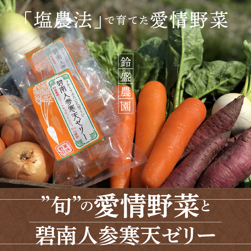 鈴盛農園”旬”の愛情野菜と碧南人参寒天ゼリー 農家直送 にんじん 甘い ゼリー 砂糖不使用 保存料不使用 着色料不使用 フルーツ スイーツ ジュース 自慢 農作物 自然 野菜 H022-011