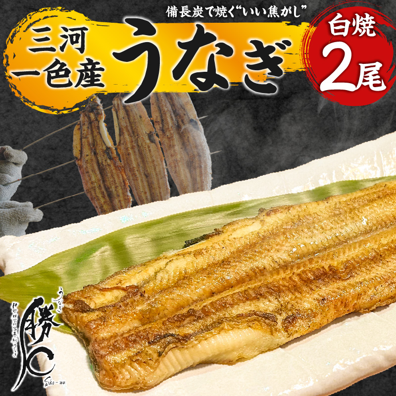 【備長炭で焼く“いい焦がし”】三河一色産うなぎの白焼 2尾 鰻 ウナギ  白焼き 国産 備長炭 土用 丑の日 冷凍 三河一色産 H189-011
