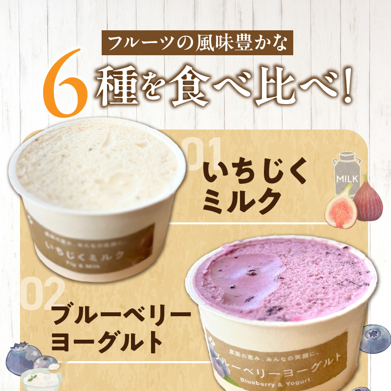 甘熟いちじくとブルーベリーのプレミアムジェラートセット 各1個 碧南市産 甘熟 いちじく 完熟 ブルーベリー 贅沢 スイーツ デザート おやつ カップ 6種 食べ比べ チーズ ミルク ヨーグルト H164-012