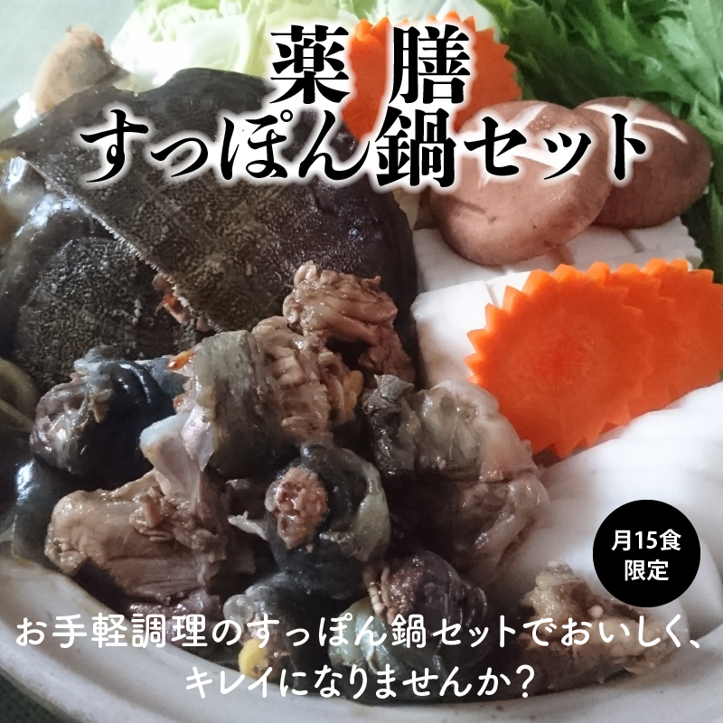 薬膳すっぽん鍋セット 無添加 鍋 冬 コラーゲン エイジングケア スープ 燕の巣 にんじん 金針菜 百合 ナツメ クコの実　H080-032