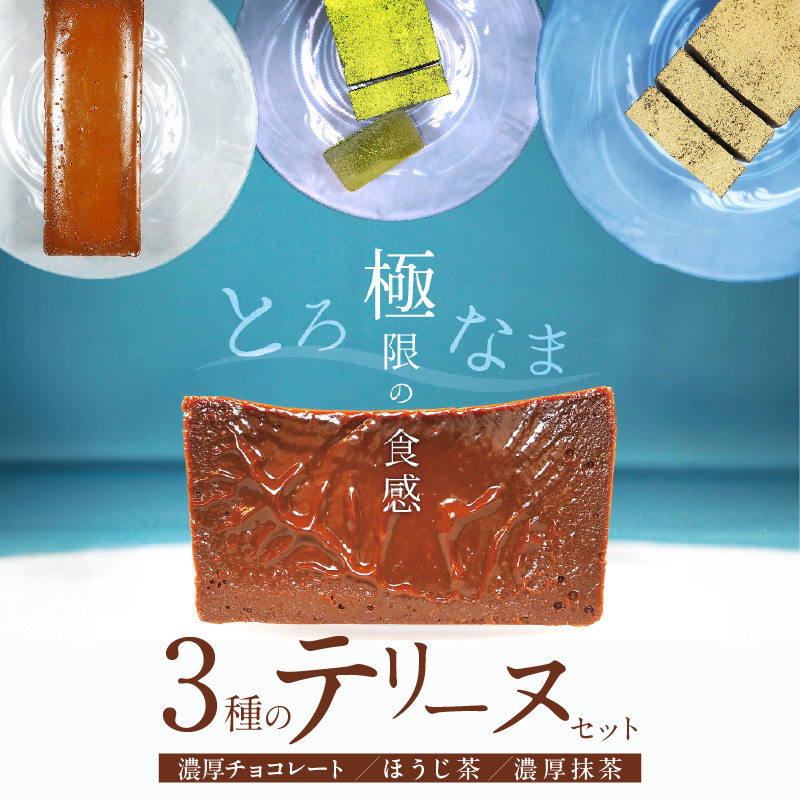 【テリーヌ専門店L】（約２００g）濃厚抹茶・濃厚チョコレート・ほうじ茶3種のテリーヌセット【グルテンフリー・保存料不使用】抹茶 スイーツ 西尾抹茶 H173-035