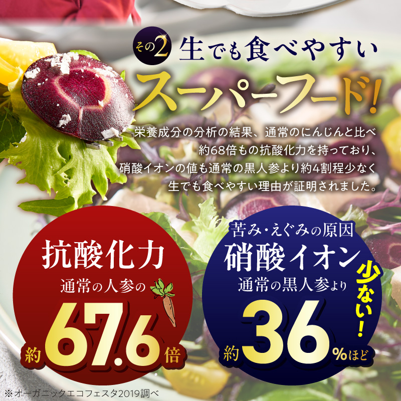 〈予約受付〉メディア出演多数！ 【期間限定】おどろきの甘さと抗酸化力！　黒人参『黒王』5Kg H022-014