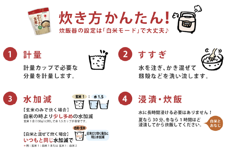 やわらかい玄米 新潟県産コシヒカリ 900g×4袋　※定期便6回　安心安全なヤマトライス　H074-596