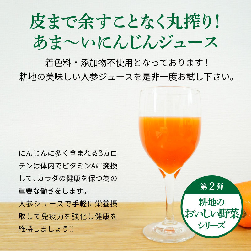 人参100%無添加・無着色!!美味しい人参ジュース!! 720ml×2本　H132-026