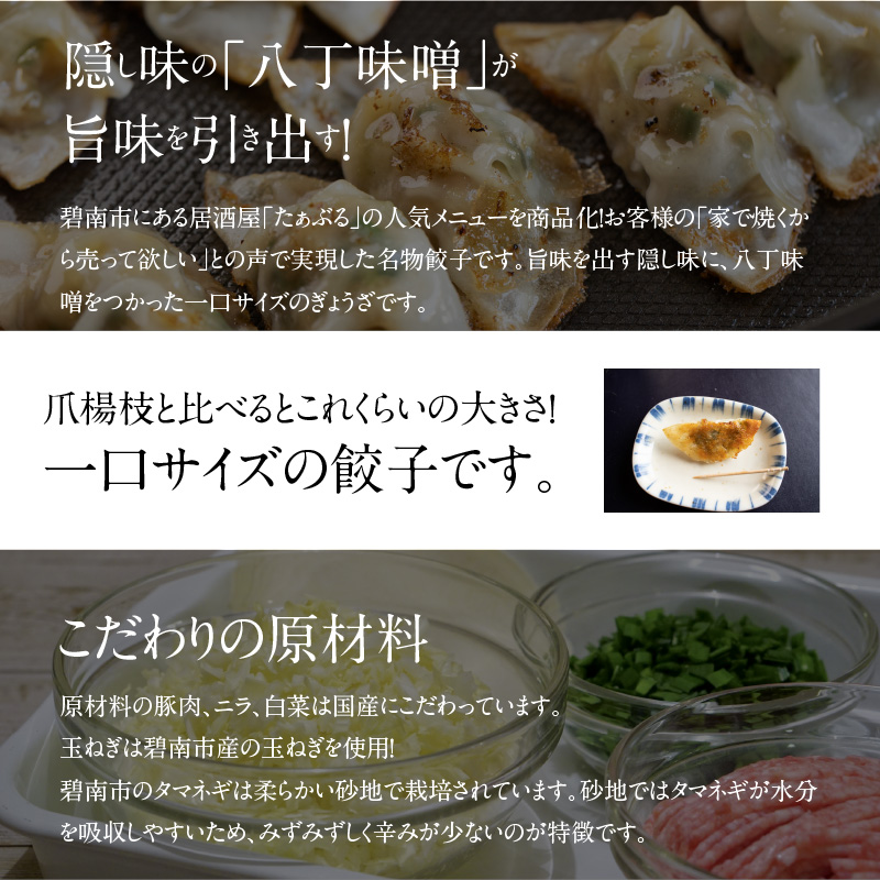 お試しセット 居酒屋のおかあちゃん手作り ひと口味噌ぎょうざ 30個(15個×2袋)　H136-034