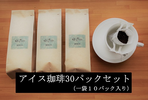希少！有機栽培の豆100％　ドリップバッグコーヒー ご家庭用(アイス30パックセット)　H046-007