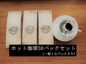 希少！有機栽培の豆100％　ドリップバッグコーヒー ご家庭用(ホット30パックセット)　H046-006