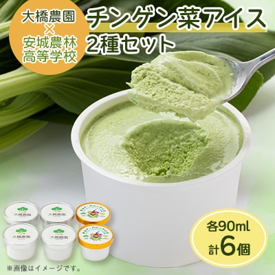 安城市産チンゲン菜アイス4個　はちみつアイス2個　合計6個【配送不可地域：離島】【1570134】