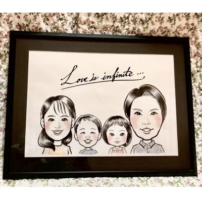 ファミリー似顔絵ー4人ー【1341417】