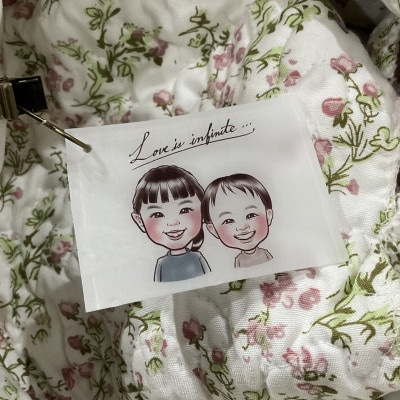 ファミリー似顔絵ー2人ー【1341415】