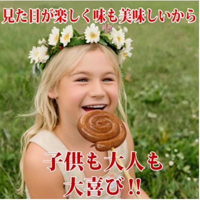 花咲く美味しさ40本　グルグルソーセージ2種　串付きの個包装でBBQや配り物に向いてます。　安城ハム【配送不可地域：離島】【1613006】