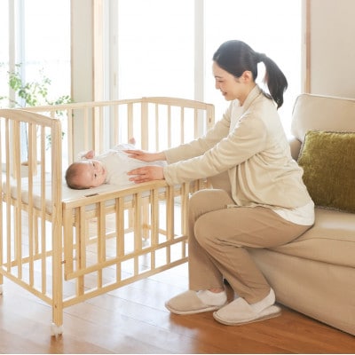 yamatoyaベビーベッド　リビングコット　敷きマットレス付き【1690636】