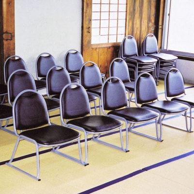 【国産】　高座椅子背付　タタミ部屋対応ベタ脚　座高さ31センチ　MZ-2L　布張ストライプ【1483422】