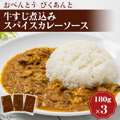 牛すじ煮込みスパイスカレーソース(3食セット)【配送不可地域：離島】【1552929】