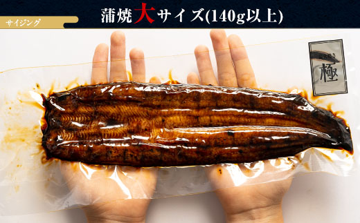 三河一色産うなぎ白焼き大1尾蒲焼大1尾(280g以上)・R005