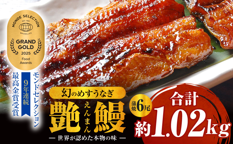 三河一色産　幻のめすうなぎ艶鰻　蒲焼6尾・T118