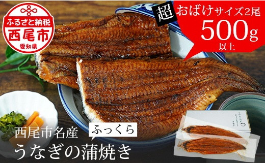 三河産うなぎ「超おばけサイズ蒲焼き2尾」合計500g以上 鰻 ウナギ うなぎ 蒲焼 国産 うなぎ蒲焼 タレ付き たれ 国産うなぎ 蒲焼き うな丼 丑の日 土用の丑の日・A116-21