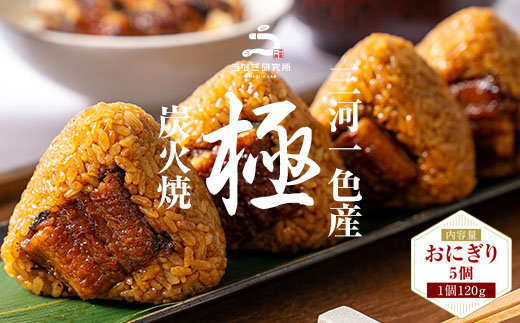 【期間限定】三河一色産うなぎ使用 うなぎおにぎり5個・R011-9