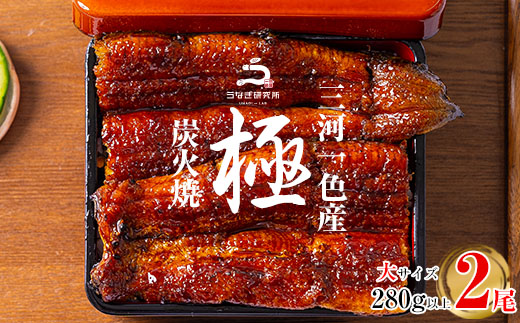【期間限定】三河一色産うなぎ蒲焼大2尾(計280g以上)・R004-16