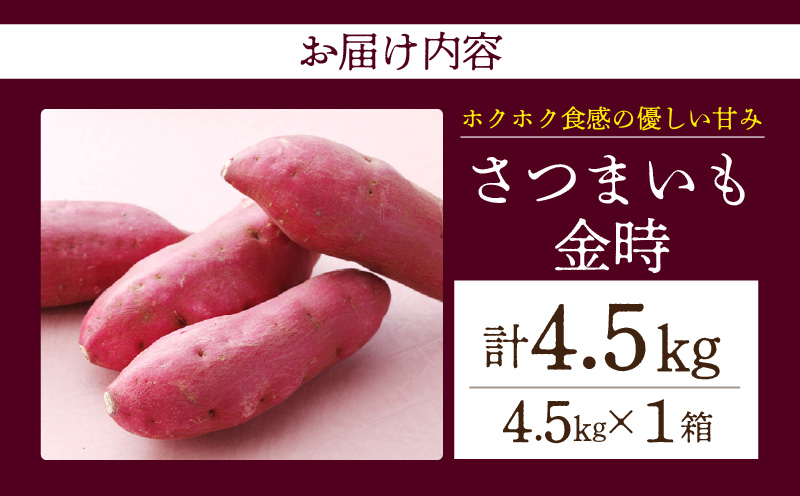 【ホックホク食感の優しい甘み】さつまいも金時 4.5kg 1箱・H064-155
