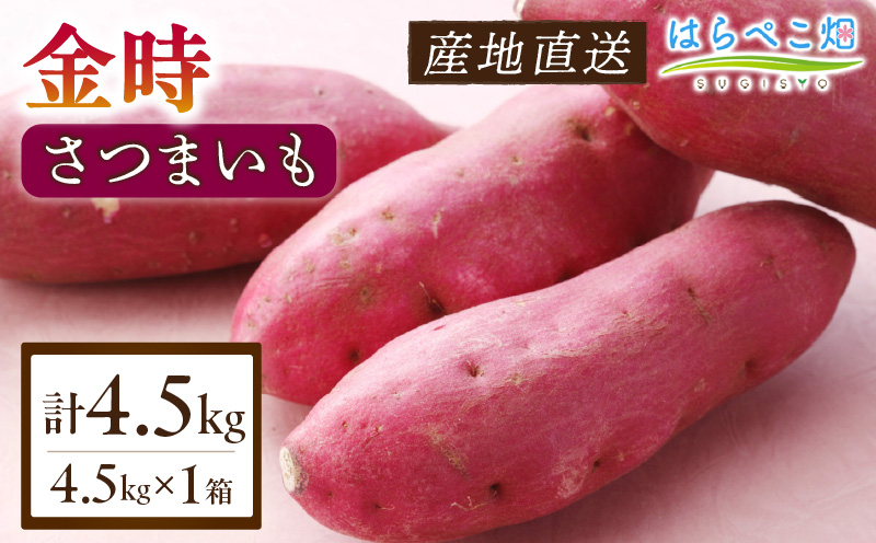 【ホックホク食感の優しい甘み】さつまいも金時 4.5kg 1箱・H064