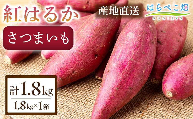 【ねっとり甘い蜜芋】さつまいも 紅はるか（1.8kg×1箱）・H099
