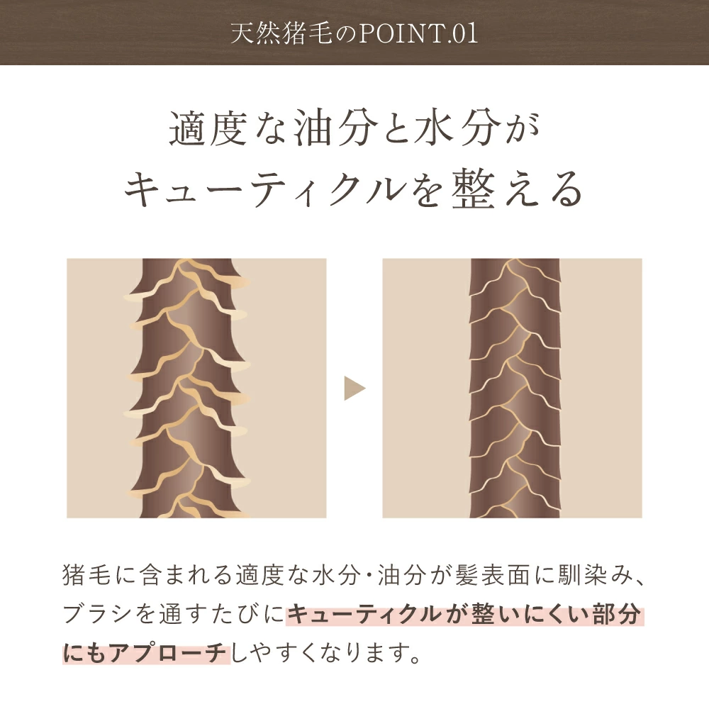 【LOABI/ロアビ公式】 くし ヘアブラシ Caple カプレ（竹材 / スクエア型）