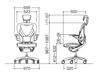 Inaba OfficeChair 「Xair（エクセア）」（ミラノレッド）