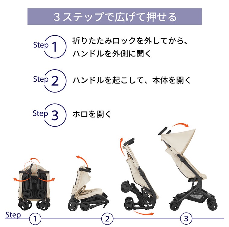 ベビーカー TOBERU（ベージュ）