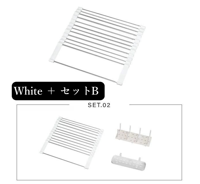 【FLOAD/フロード公式】 水切りマット（ホワイト/タイプB）