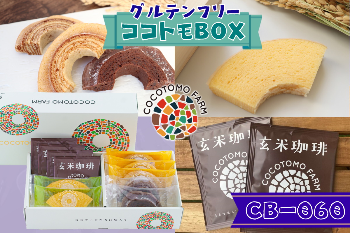 自家製生米粉100%のしっとりバウムクーヘンが人気　ココトモBOX　CB-060