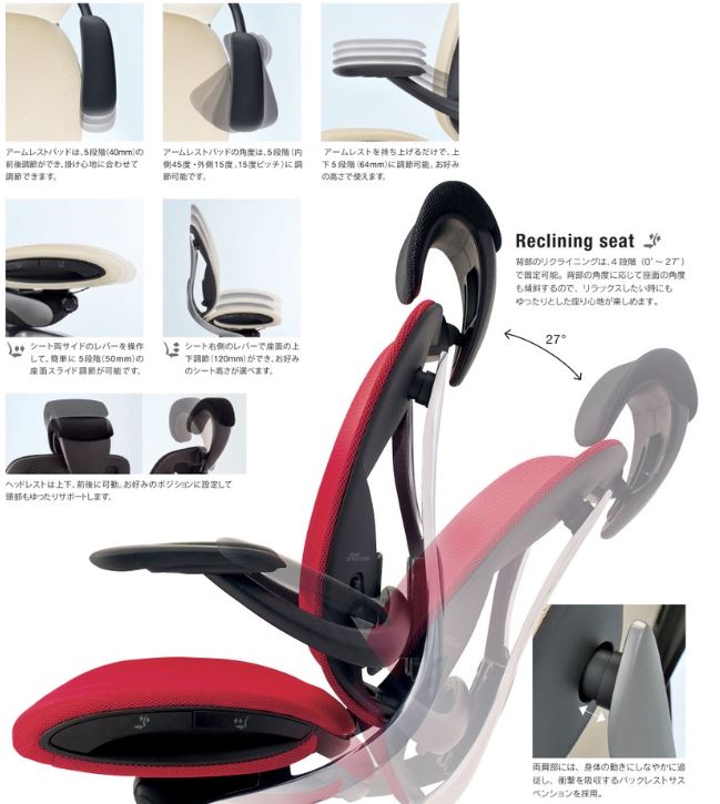 Inaba OfficeChair 「Xair（エクセア）」（アーバングレー）