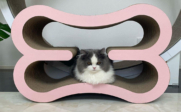 猫の爪とぎ　2段ベッド（カラー：迷彩柄）