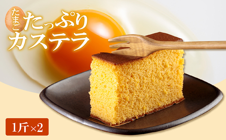 ココテラスのたまごたっぷりカステラ （一斤×2個）