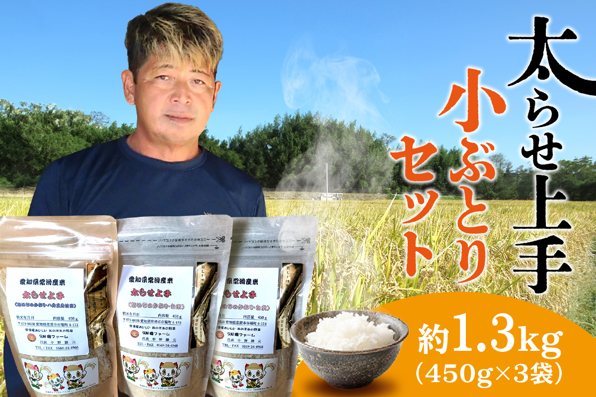 小ぶとりセット【太らせ上手（白米×2袋＋八分付き）】