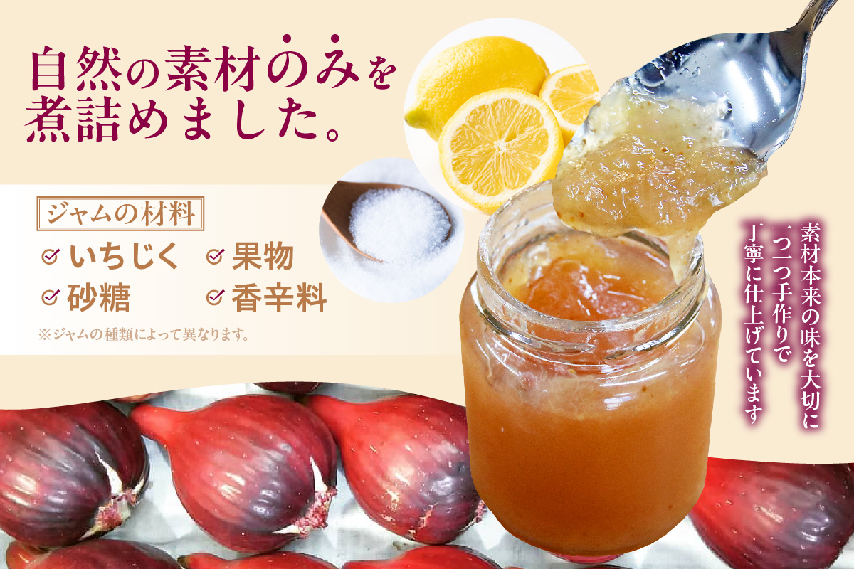 いちじく屋のいちじくジャム4種類セット│詰合せ ジャム セット 農園 瓶詰 デザート スイーツ 果実 食べ比べ パン スコーン 朝食 料理 プレゼント 贈答 ギフト イチジク 無花果 フルーツ 果物 おしゃれ 無添加 さかい農園 愛知県 常滑市