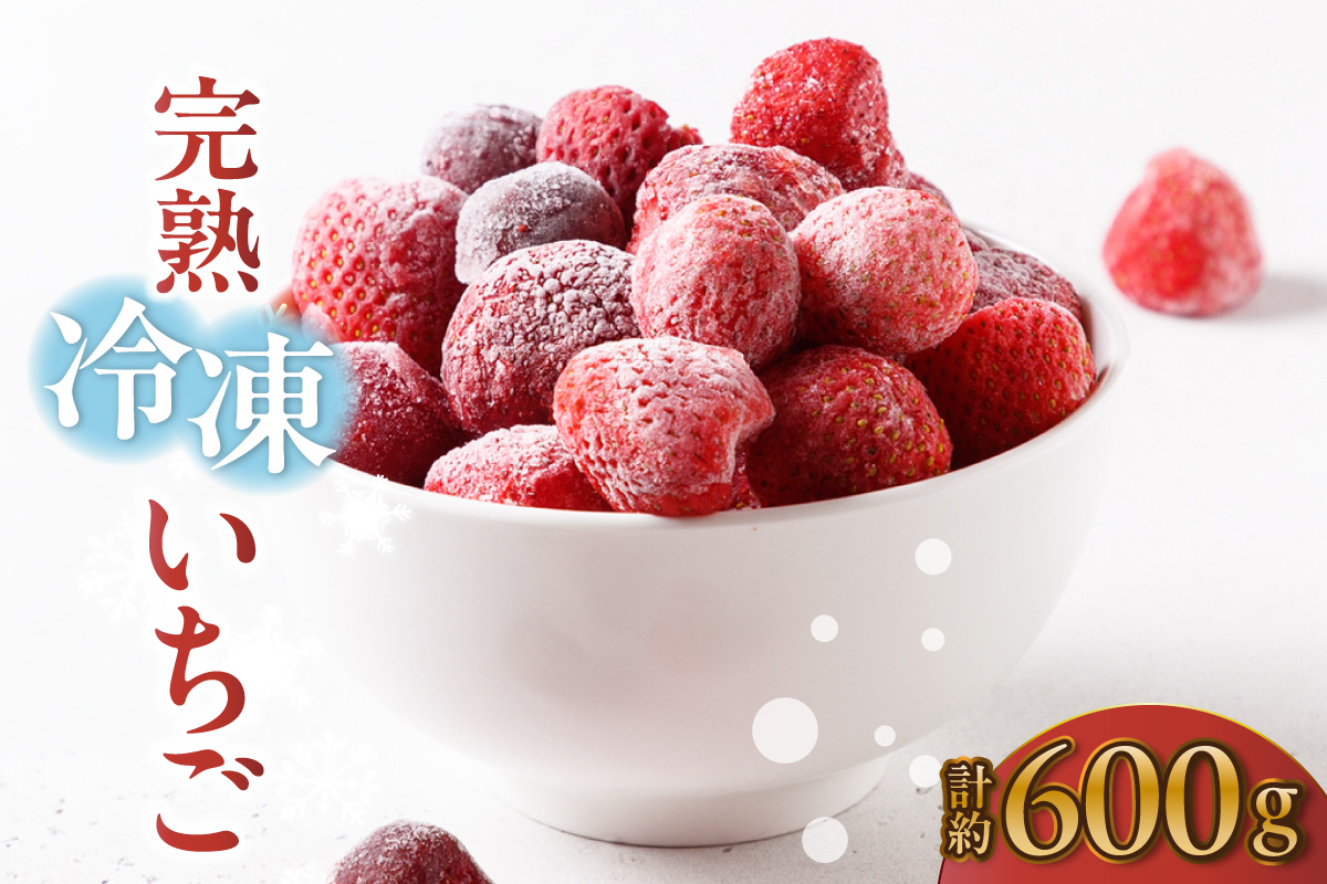 【先行予約】完熟冷凍いちご 【600g×1袋】計600g いちご 苺 ストロベリー 冷凍 フローズン 美味しい 甘い 大粒 大きい 果物 フルーツ 数量限定 farmいちごろ 愛知県 常滑市