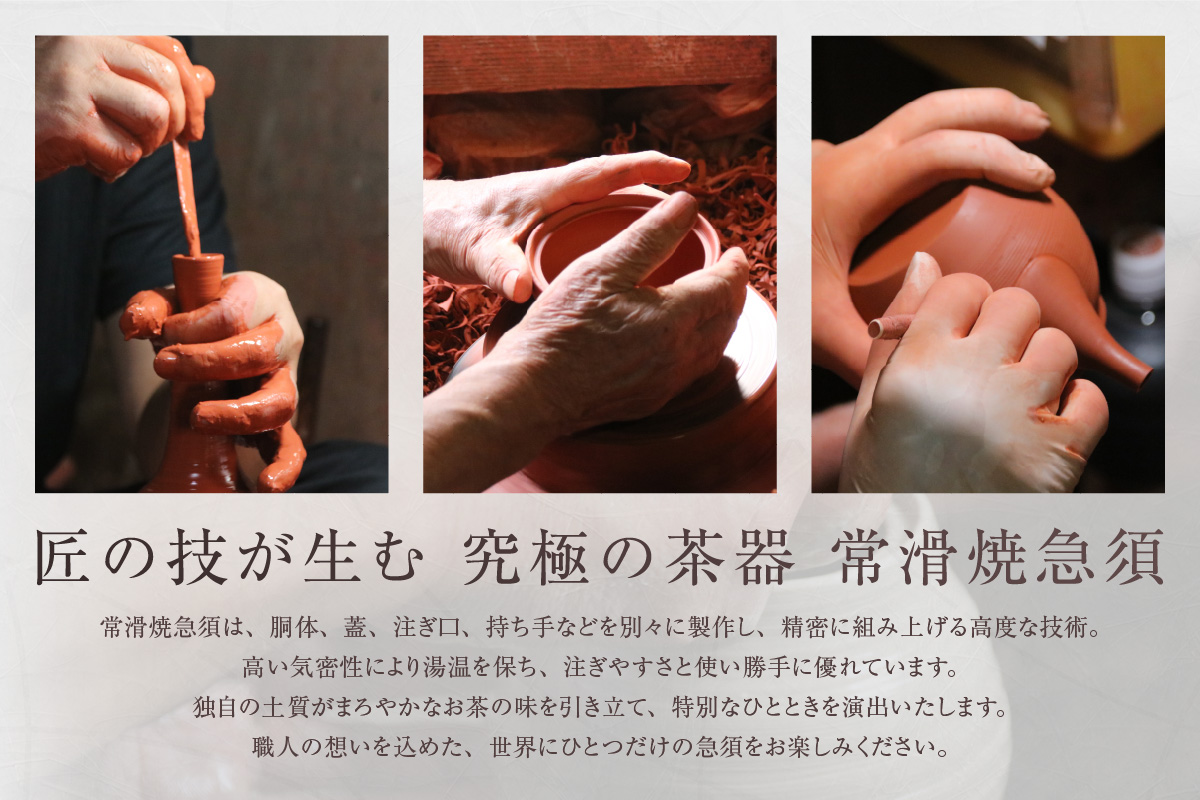 【フルオーダー】世界に一つだけの常滑焼急須※寄附前に必ず事前連絡が必須の返礼品※ 常滑焼 伝統工芸品 伝統工芸士 オーダーメイド フルオーダーメイド 特別 急須 ティーポット 伝統的 陶器 食器 キッチン用品 選べる 愛知県 常滑市