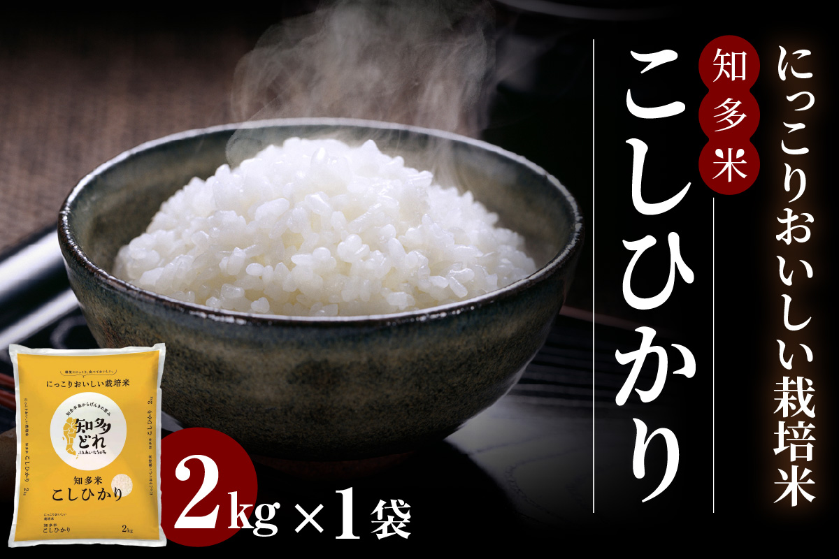 にっこりおいしい栽培米　知多米こしひかり（2kg）│知多米 米 お米 こしひかり コシヒカリ 精米 栽培米 ブランド米 美味しい 国産 愛知県産 減農薬 減化学肥料 JAあいち知多 愛知県 常滑市