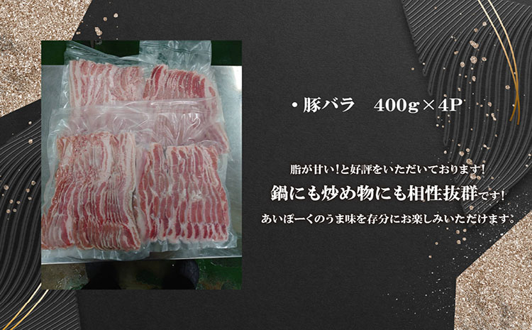 「あいぽーく」しゃぶしゃぶ用（バラ）400g×4