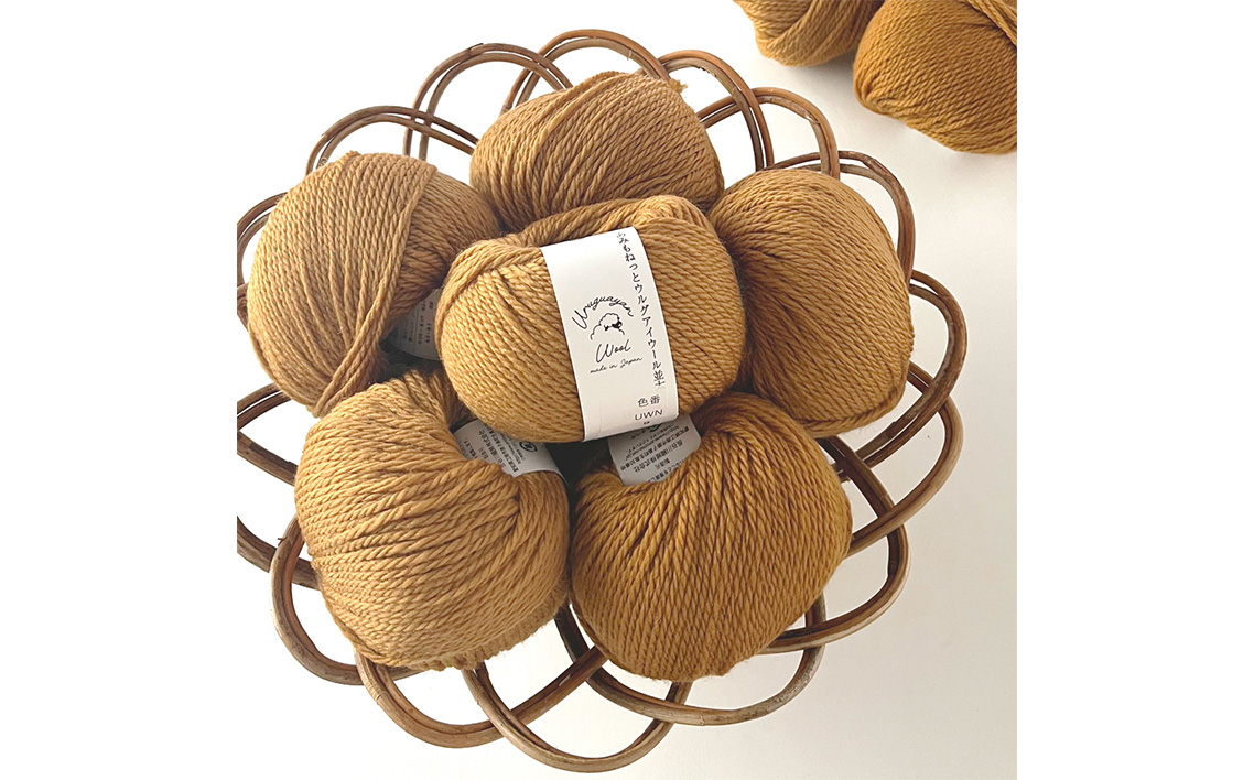 毛糸 ウルグアイウール並太 9番色 10玉セット ／ ウール100％ 並太毛糸 手編み 編み物 ハンドメイド 冬小物 マフラー 帽子 セーター ブランケット 編みやすい ふっくら 愛知県 No.357