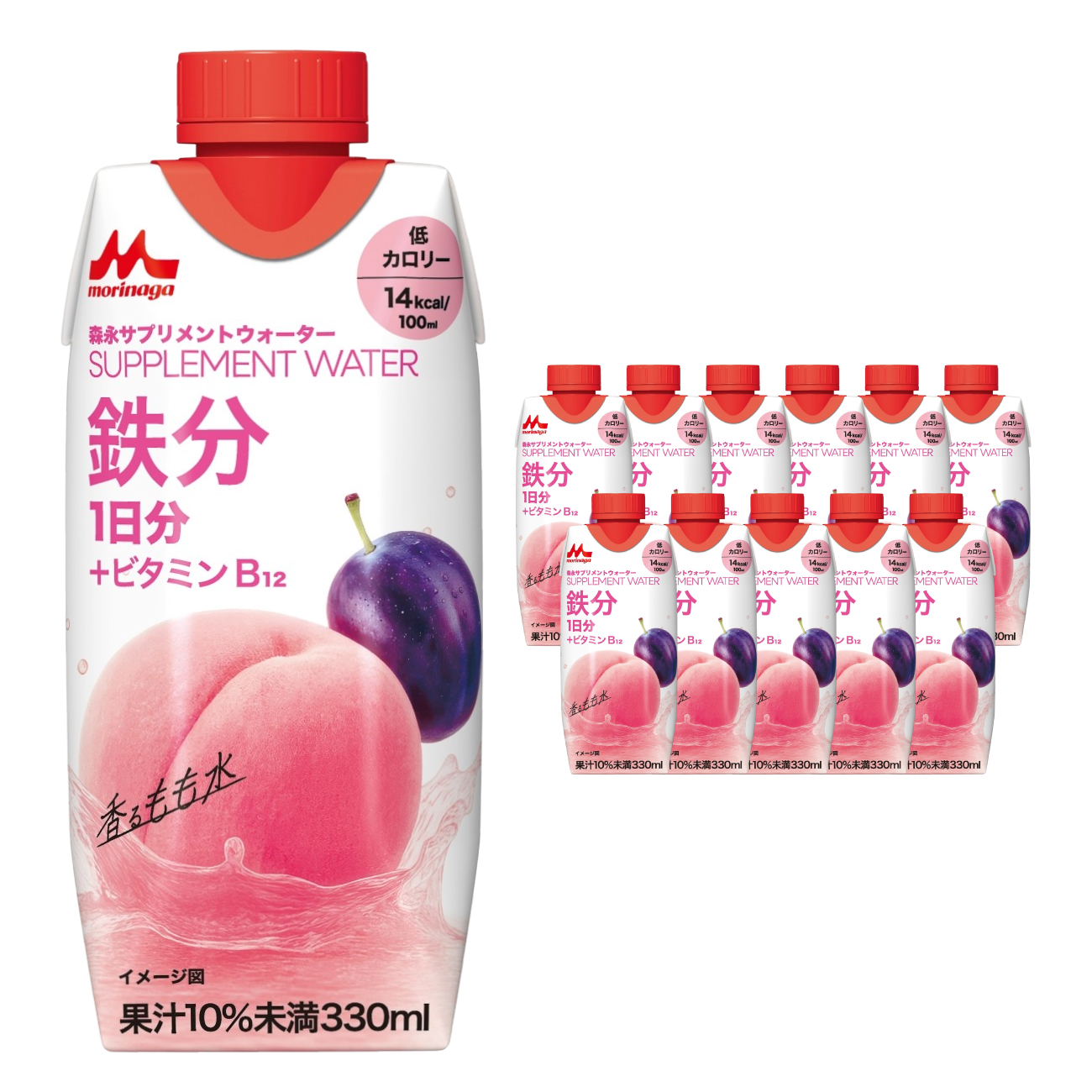 飲料 森永 サプリメントウォーター 鉄分 香るもも水 12本 [翔栄通商 愛知県 江南市 ko23btu570000] ピーチジュース ももジュース 濃厚 モモ ジュース 飲料 ももジュース 桃果汁 桃 桃ジュース フルーツジュース 果物ジュース もも モモ 果物 くだもの フルーツ