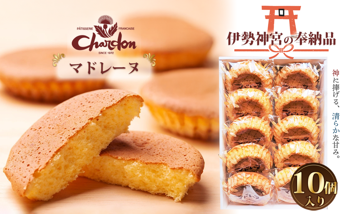 マドレーヌ詰合せ 10個入り ／ 洋菓子 焼菓子 奉納品 ギフト 贈り物 しっとり 自信作 菓子 スイーツ デザート 愛知県 No.211