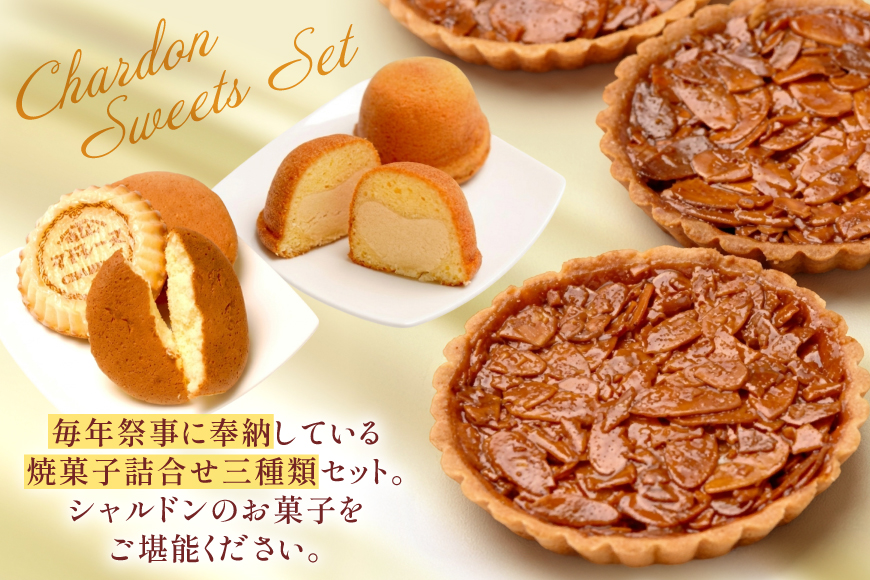 焼き菓子 奉納品 3種 詰め合わせ アマンディーヌ 3枚 マドレーヌ 3個 ボンムーン 4個 計10個 [シャルドン 愛知県 江南市 ko23btu630001] 個包装 セット 詰合せ つめあわせ スイーツ デザート お菓子 菓子 おやつ 贈り物 ご褒美 ふるさと納税 有限会社シャルドン